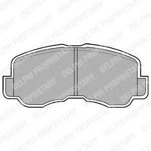 Комплект тормозных колодок, дисковый тормоз DELPHI LP640