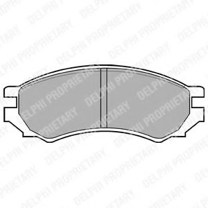 Комплект тормозных колодок, дисковый тормоз DELPHI LP670