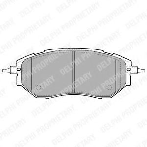 Комплект тормозных колодок, дисковый тормоз DELPHI LP1941