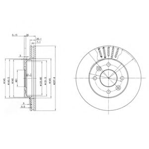 Тормозной диск DELPHI BG2282