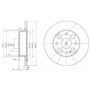 Тормозной диск DELPHI BG2778