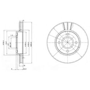 Тормозной диск DELPHI BG2780