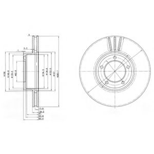 Тормозной диск DELPHI BG2507