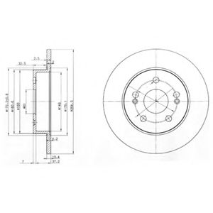Тормозной диск DELPHI BG2698