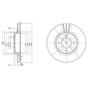 Тормозной диск DELPHI BG3056