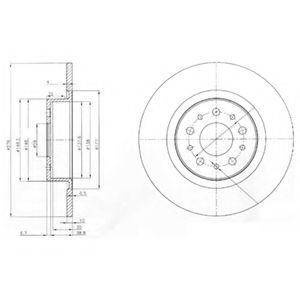 Тормозной диск DELPHI BG3857