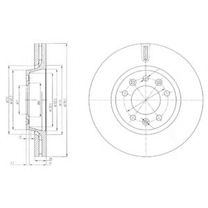 Тормозной диск DELPHI BG4084