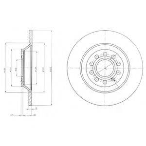 Тормозной диск DELPHI BG4088