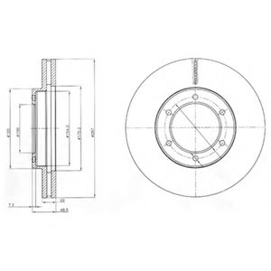 Тормозной диск DELPHI BG4209