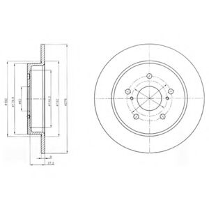 Тормозной диск DELPHI BG4222