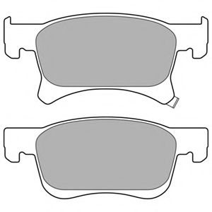 Комплект тормозных колодок, дисковый тормоз DELPHI LP3164
