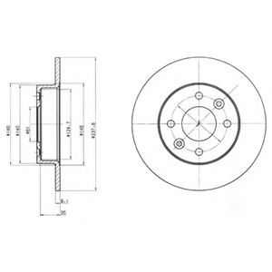 Тормозной диск DELPHI BG2258