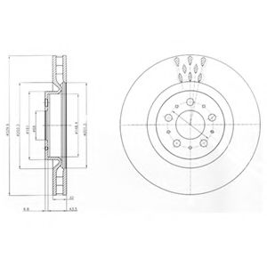 Тормозной диск DELPHI BG4305C