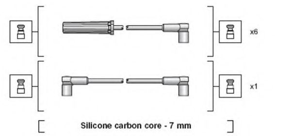 Комплект проводов зажигания MAGNETI MARELLI 941318111136