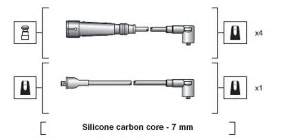 Комплект проводов зажигания MAGNETI MARELLI 941318111155