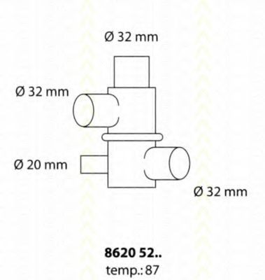 Термостат, охлаждающая жидкость TRISCAN 8620 5287