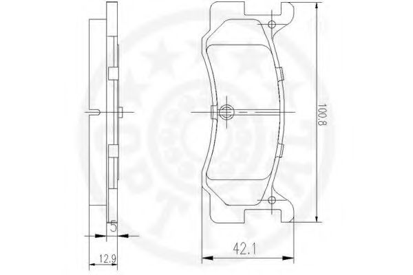 Комплект тормозных колодок, дисковый тормоз OPTIMAL 20008
