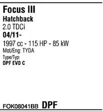 Система выпуска ОГ FONOS FOK08041BB