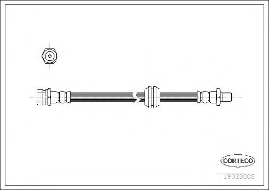 Тормозной шланг CORTECO 19033008