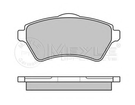 Комплект тормозных колодок, дисковый тормоз MEYLE 025 236 1517