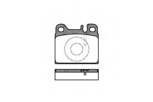 Комплект тормозных колодок, дисковый тормоз REMSA 0006.88