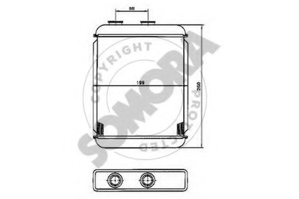 Теплообменник, отопление салона SOMORA 211850