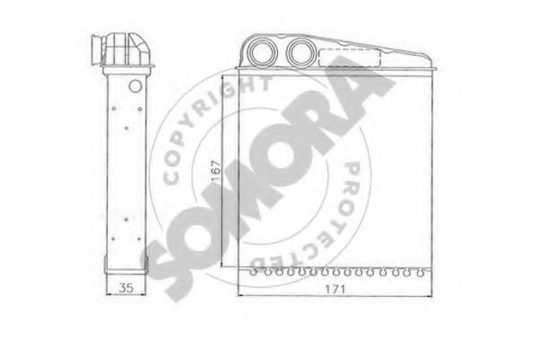 Теплообменник, отопление салона SOMORA 241150