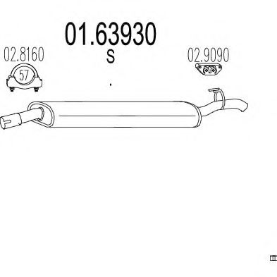 Глушитель выхлопных газов конечный MTS 01.63930