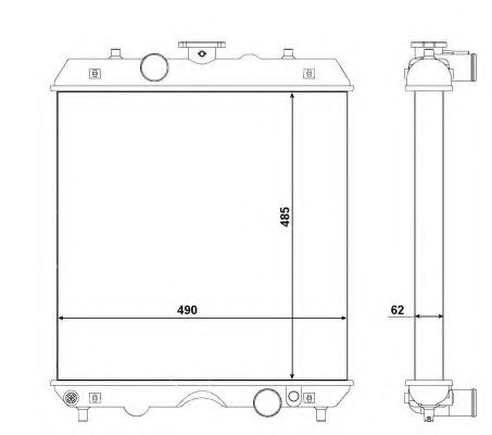 Радиатор, охлаждение двигателя NRF 54102