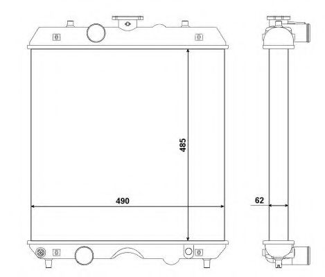 Радиатор, охлаждение двигателя NRF 54104