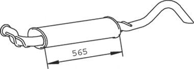 Глушитель выхлопных газов конечный DINEX 73318