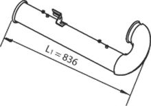 Труба выхлопного газа DINEX 21755