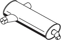 Средний / конечный глушитель ОГ DINEX 50437
