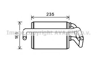 Теплообменник, отопление салона AVA QUALITY COOLING DNA6405