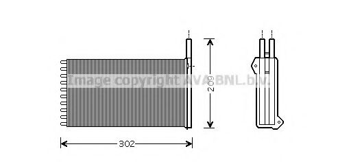 Теплообменник, отопление салона AVA QUALITY COOLING FD6154