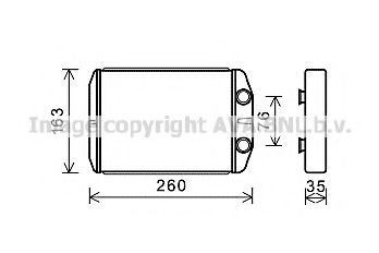 Теплообменник, отопление салона AVA QUALITY COOLING FT6395