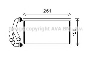 Теплообменник, отопление салона AVA QUALITY COOLING HDA6294