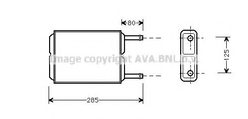 Теплообменник, отопление салона AVA QUALITY COOLING MZ6123