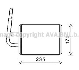 Теплообменник, отопление салона AVA QUALITY COOLING MZA6268