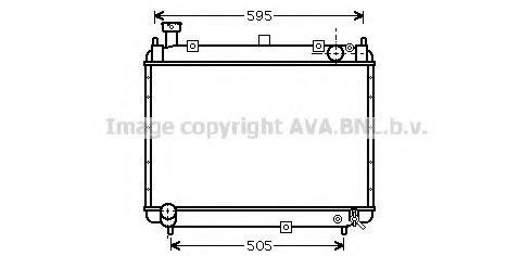 Радиатор, охлаждение двигателя AVA QUALITY COOLING TO2233