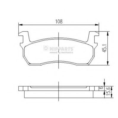 Комплект тормозных колодок, дисковый тормоз NIPPARTS J3601003