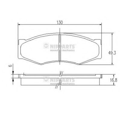 Комплект тормозных колодок, дисковый тормоз NIPPARTS J3601011