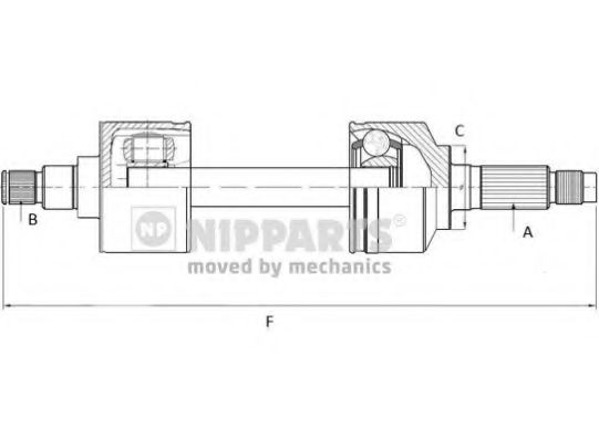 Приводной вал NIPPARTS N2801003