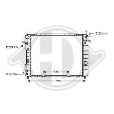 Радиатор, охлаждение двигателя DIEDERICHS 8125222