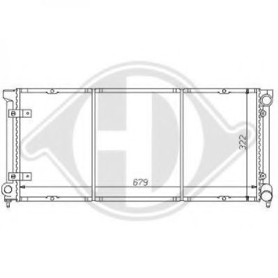 Радиатор, охлаждение двигателя DIEDERICHS 8133108