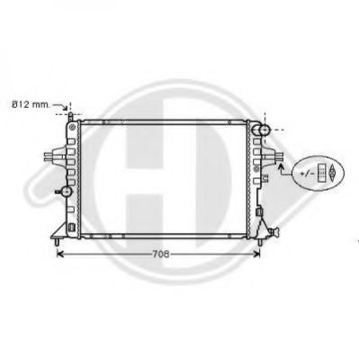 Радиатор, охлаждение двигателя DIEDERICHS 8180506