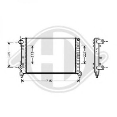 Радиатор, охлаждение двигателя DIEDERICHS 8348507