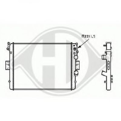 Радиатор, охлаждение двигателя DIEDERICHS 8349208