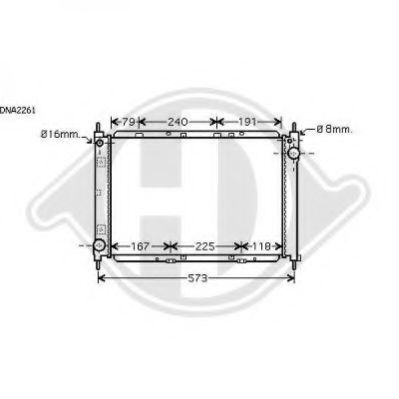 Радиатор, охлаждение двигателя DIEDERICHS 8440509