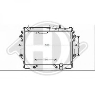 Радиатор, охлаждение двигателя DIEDERICHS 8667485